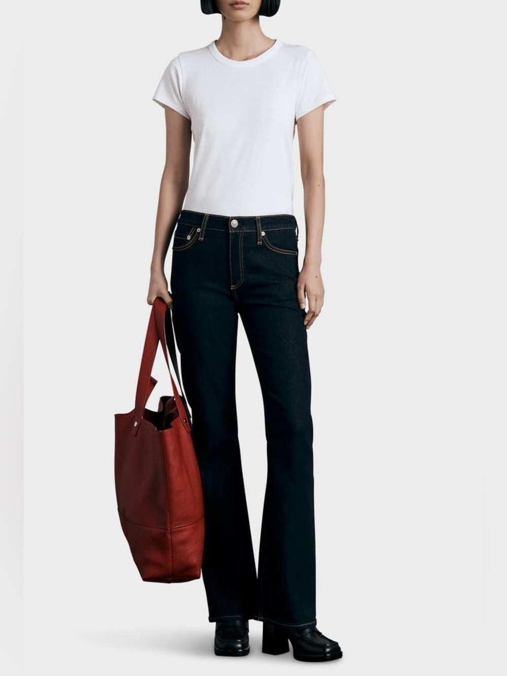 RAG & BONE Peyton Mid-Rise Bootcut Dark Wash Denim Jeans Designer Blue 29 Luxury